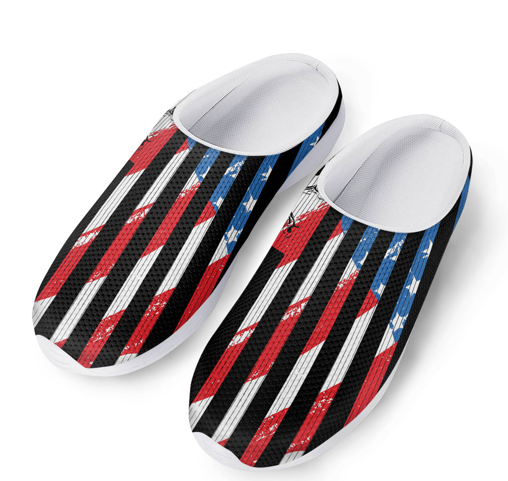 American Flag Freedom Life Print Mesh Casual Shoes