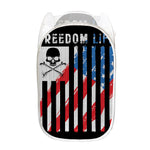 American Flag Freedom Life Print Mesh Laundry Hamper