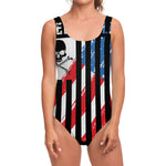 American Flag Freedom Life Print One Piece Swimsuit