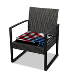 American Flag Freedom Life Print Outdoor Seat Cushion Cover