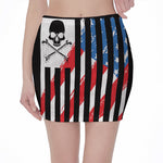 American Flag Freedom Life Print Pencil Mini Skirt