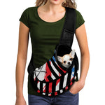 American Flag Freedom Life Print Pet Sling Carrier
