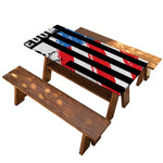 American Flag Freedom Life Print Picnic Table Cover
