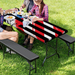 American Flag Freedom Life Print Picnic Table Cover