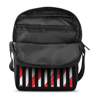 American Flag Freedom Life Print Rectangular Crossbody Bag