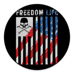 American Flag Freedom Life Print Round Floor Mat