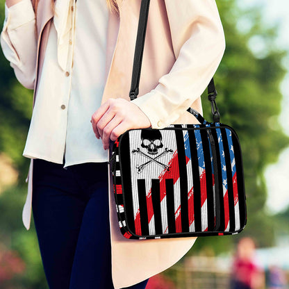 American Flag Freedom Life Print Shoulder Strap Bible Bag
