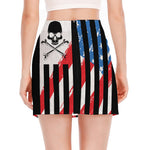 American Flag Freedom Life Print Side Slit Mini Skirt