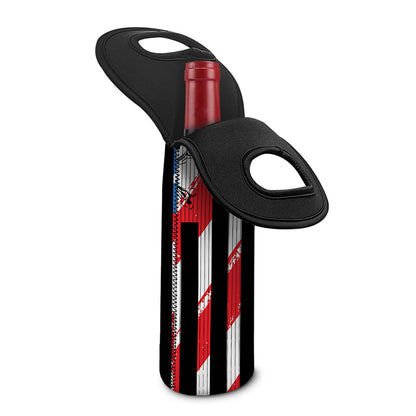 American Flag Freedom Life Print Single Neoprene Wine Tote