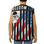 American Flag Freedom Life Print Sleeveless Baseball Jersey