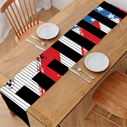 American Flag Freedom Life Print Table Runner