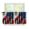 American Flag Freedom Life Print Tier Curtains