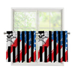 American Flag Freedom Life Print Tier Curtains