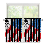American Flag Freedom Life Print Tier Curtains