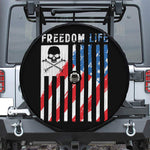 American Flag Freedom Life Print Tire Cover With Camera Hole