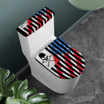 American Flag Freedom Life Print Toilet Lid And Tank Cover Set