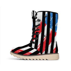 American Flag Freedom Life Print Winter Boots