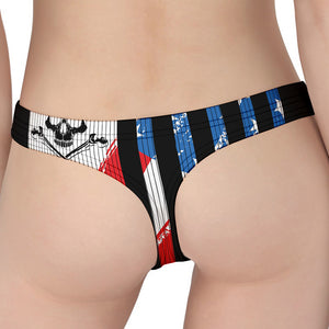 American Flag Freedom Life Print Women's Thong