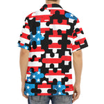 American Flag Jigsaw Puzzle Print Aloha Shirt