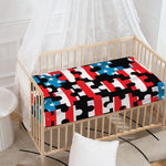 American Flag Jigsaw Puzzle Print Baby Crib Sheet