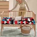 American Flag Jigsaw Puzzle Print Baby Crib Sheet
