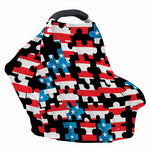 American Flag Jigsaw Puzzle Print Baby Seat Cover