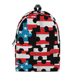 American Flag Jigsaw Puzzle Print Backpack