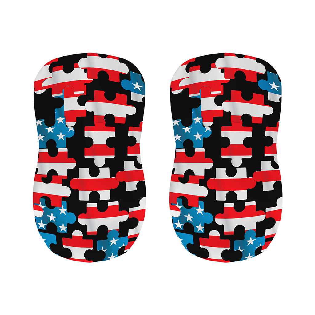 American Flag Jigsaw Puzzle Print Bar Stool Covers