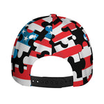 American Flag Jigsaw Puzzle Print Baseball Cap