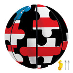 American Flag Jigsaw Puzzle Print Basketball