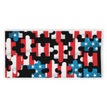 American Flag Jigsaw Puzzle Print Beach Towel