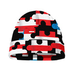 American Flag Jigsaw Puzzle Print Beanie