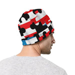 American Flag Jigsaw Puzzle Print Beanie