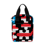 American Flag Jigsaw Puzzle Print Bible Tote Bag