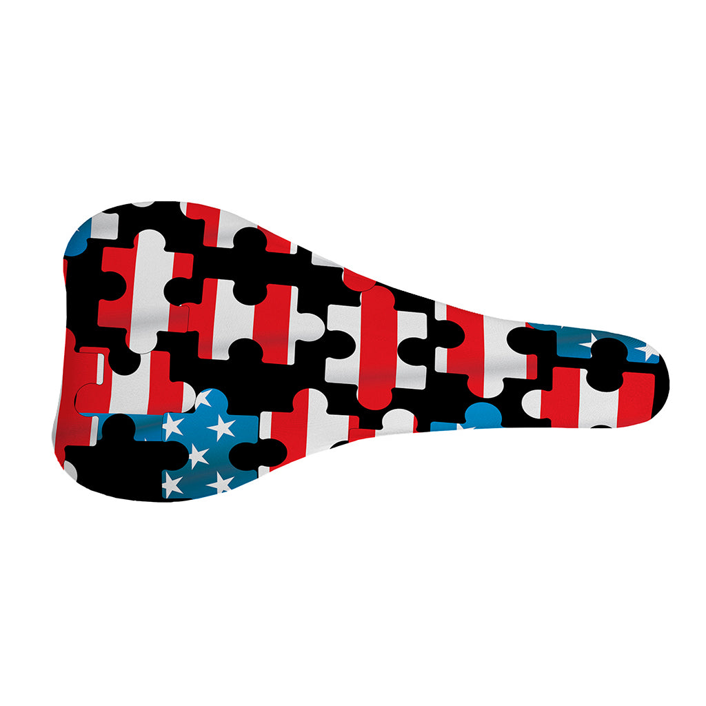 American Flag Jigsaw Puzzle Print Bicycle Seat Cover