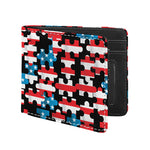 American Flag Jigsaw Puzzle Print Bifold Wallet