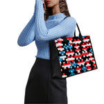 American Flag Jigsaw Puzzle Print Canvas Tote Bag