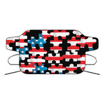 American Flag Jigsaw Puzzle Print Car Windshield Snow Cover