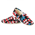 American Flag Jigsaw Puzzle Print Casual Shoes