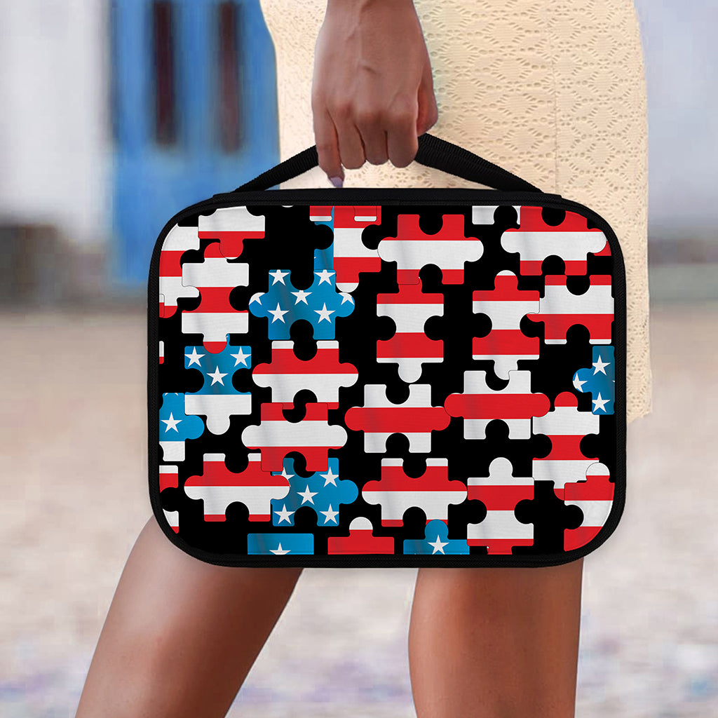 American Flag Jigsaw Puzzle Print Classic Bible Case