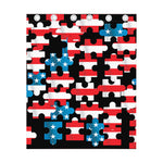 American Flag Jigsaw Puzzle Print Curtain