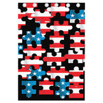 American Flag Jigsaw Puzzle Print Curtain