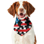 American Flag Jigsaw Puzzle Print Dog Bandana