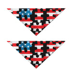 American Flag Jigsaw Puzzle Print Dog Bandana