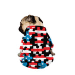 American Flag Jigsaw Puzzle Print Dog Zip Up Jacket