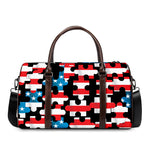 American Flag Jigsaw Puzzle Print Duffle Bag