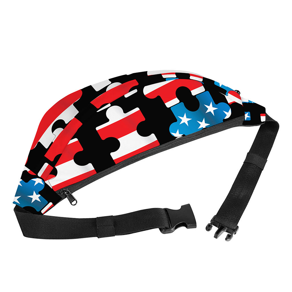 American Flag Jigsaw Puzzle Print Fanny Pack