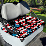 American Flag Jigsaw Puzzle Print Golf Cart Seat Cover