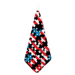 American Flag Jigsaw Puzzle Print Hand Towel
