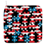 American Flag Jigsaw Puzzle Print Hand Towel